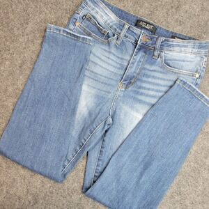 Judy Blue Jeans Womens 30 Light Wash Relaxed Fit Distressed Stretch Minimalist